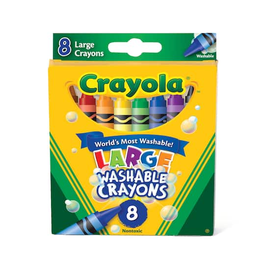 Crayola&#xAE; Large Washable&#x2122; 8 Color Crayon Set